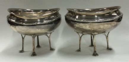 A good pair of Art Nouveau silver salts. London 1912.