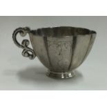 A Continental 18th Century silver Charka / vodka tot.