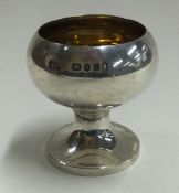 A Judaica silver goblet. Marked to base.