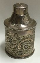 A good Georgian style silver tea caddy. London.