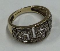 A 9 carat diamond mounted ring.