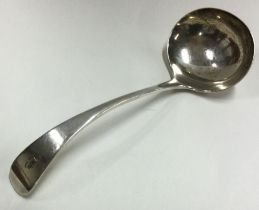 A Georgian style OE pattern silver sauce ladle.