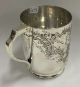 A silver christening mug. Sheffield 1897.