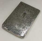 A Victorian silver combination vesta / card case.