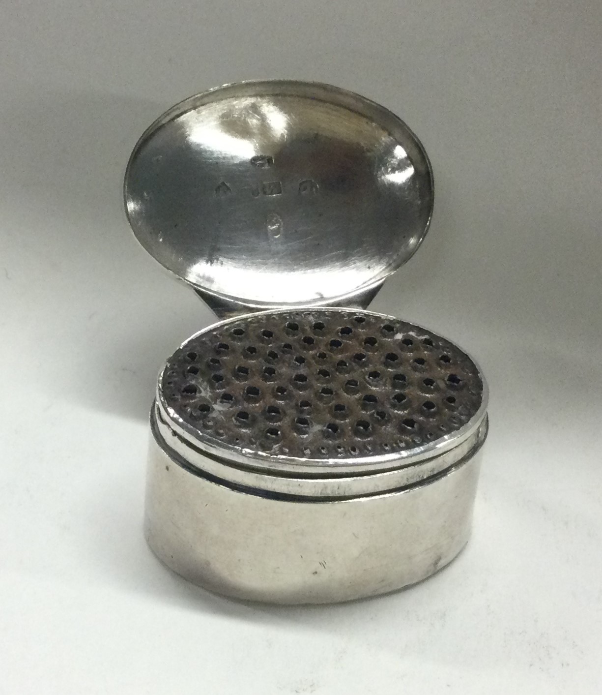 A George III silver nutmeg grater. Birmingham 1807. - Image 2 of 2