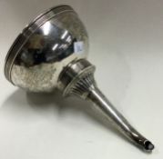 A good Georgian style silver wine funnel of reeded form.