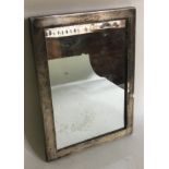 A silver mounted mirror frame. Sheffield 1927.