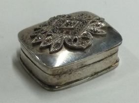 An English silver hinged jewellery box bearing import marks.