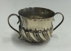 A Victorian silver fluted toy porringer.