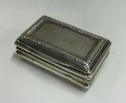 A George III silver snuff box. London 1818.