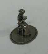 An Antique Dutch silver miniature table toy. Marked thrice.