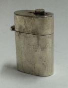 A Sterling silver hinged pill box.
