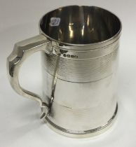 EXETER: A good large silver reeded tankard. 1881.