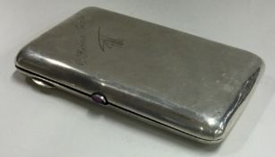 An early 20th Century Russian silver cigarette case.