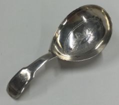 A good George III silver caddy spoon. London 1812.