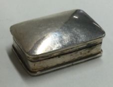 A Sterling silver hinged pill box. Marked to base.