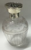 A silver and tortoiseshell scent bottle. Birmingham 1914.