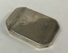A George III silver hinged snuff box. Birmingham 1809.