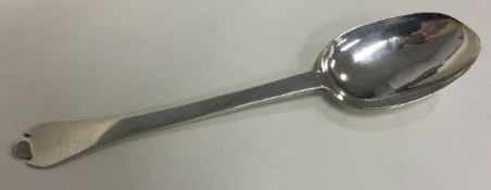 A late 17th Century silver trefid spoon. London.