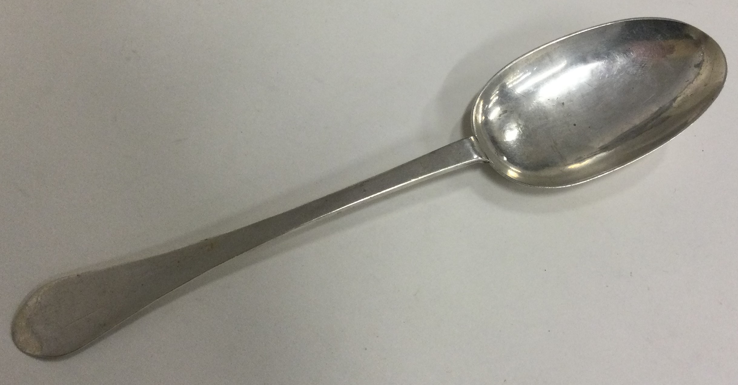 CHANNEL ISLANDS: A silver dog nose spoon. Circa 1710.