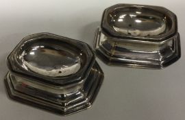 A fine pair of Victorian silver salt cellars in the Georgian style.