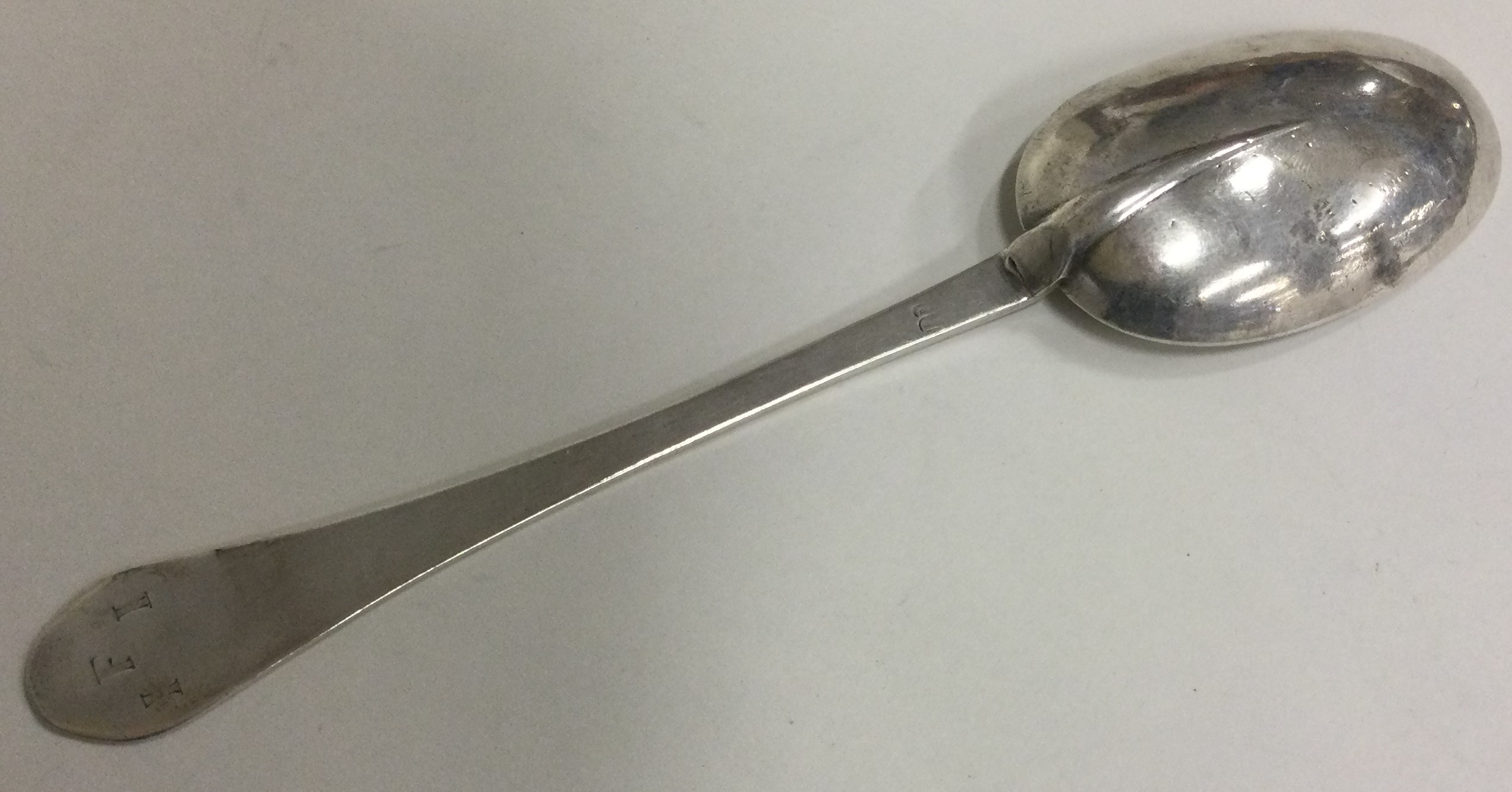 CHANNEL ISLANDS: A silver dog nose spoon. Circa 1710. - Image 2 of 3