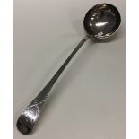 NEWCASTLE: A good 18th Century silver soup ladle. 1788
