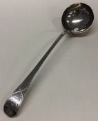 NEWCASTLE: A good 18th Century silver soup ladle. 1788