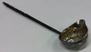 GLASGOW: A large Scottish silver toddy ladle. 1836.