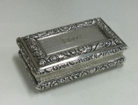 A George III silver snuff box. Birmingham 1824.
