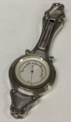 A silver and glass barometer. Birmingham 1901.