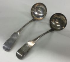 EDINBURGH: A pair of Scottish Georgian silver sauce ladles. 1802. By R&R Kay.