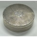 A Continental silver pill box with lift-off cover. Marked to side.