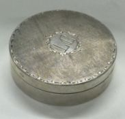 A Continental silver pill box with lift-off cover. Marked to side.