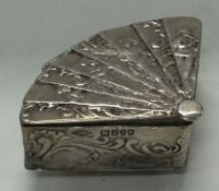 A silver hinged box bearing import marks. Marked to side.