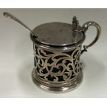 An attractive Victorian pierced silver mustard pot. London. By SH&DC.