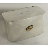 A rare silver and gold mounted novelty tea caddy. Birmingham 1997.