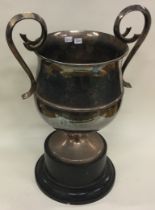 A large silver two-handled trophy cup. Sheffield.