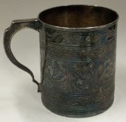 A George III silver mug. London 1804. By ID.