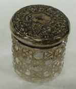 A chased silver jar. Birmingham 1911.
