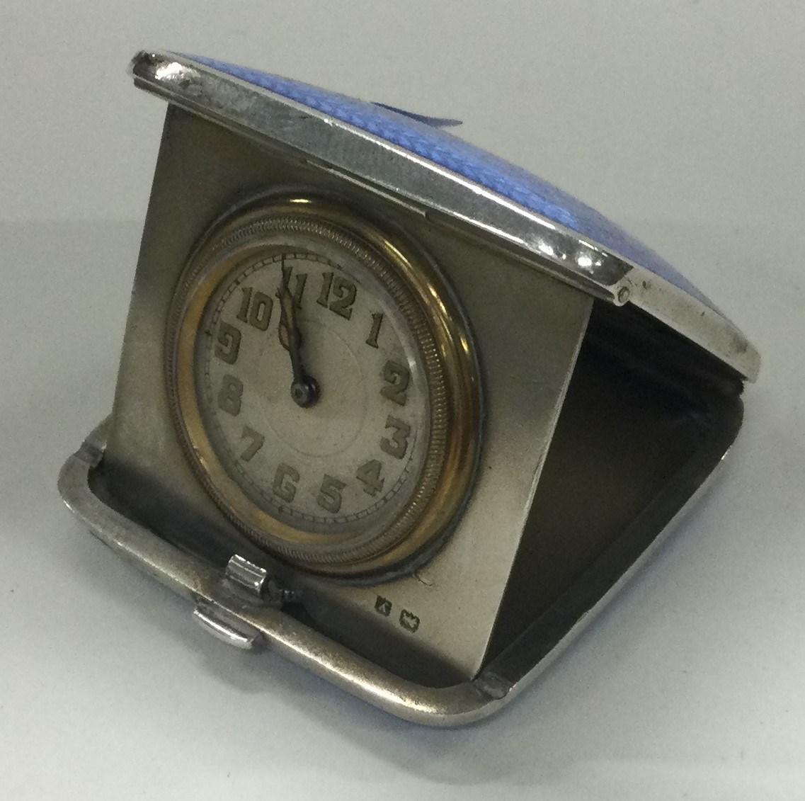 A silver and enamelled watch. Birmingham 1923.