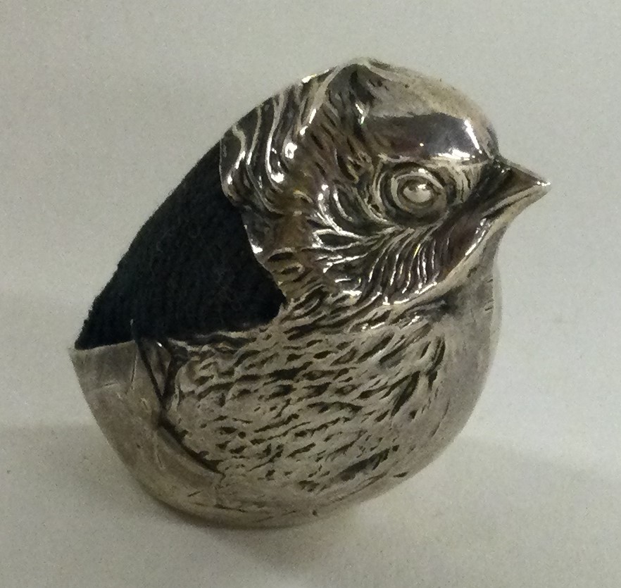 CHESTER: A 20th Century silver pin cushion. By Sampson Mordan.