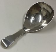 A silver caddy spoon. London 1819. By George Knight.