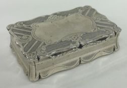 A large Victorian silver snuff box. Birmingham 1848. By Edward Brown.