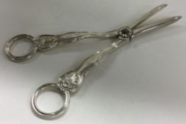 A good quality pair of Victorian silver grape scissors. London 1891. By Joseph Angel.