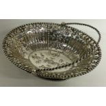 An 18th Century pierced silver basket. Marked to base.