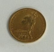 A St George Jubilee 22 carat gold sovereign 1893.
