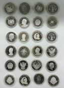 A set of twenty-four silver coins.