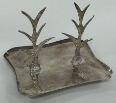 CHESTER: A rare silver double ring tree. 1908. By White & Reynolds.