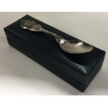 OF ROYAL INTEREST: A cased silver commemorative christening spoon. By Franklin Mint.